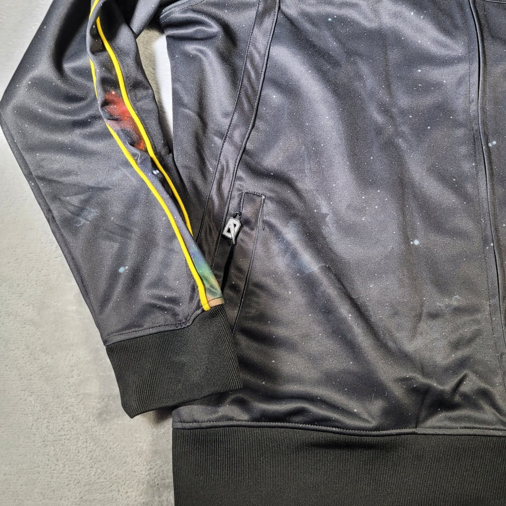 Dreamland Track Jacket Mens 3XL Black Galaxy Print Yellow DRMLND Streetwear - Picture 4 of 16
